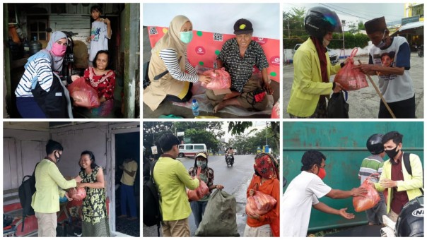 Mahasiswa SIXNATURE (Angkatan 16) STIFAR Riau menunjukkan kepeduliannya terhadap wabah virus Covid-19 (foto/ist)