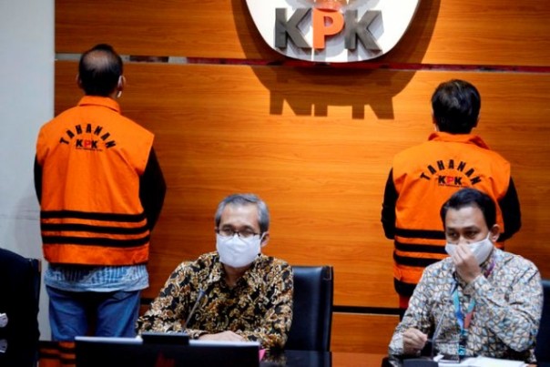KPK saat konferensi pers kasus dugaan korupsi di Kabupaten Muara Enim, Sumatera Selatan. Foto: int 