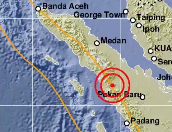 Gempa terjadi di Padang Lawas, Sumatera Utara, terasa hingga ke Kota Pekanbaru, Provinsi Riau (foto/int)