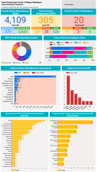 Info grafik data Covod-19 Pekanbaru