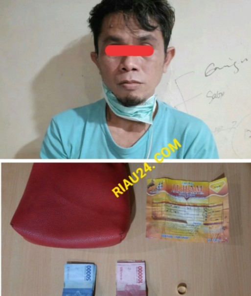 Satu orang pelaku tindak pidana pencurian diringkus unit Reskrim Polsek Mandau, Kabupaten Bengkalis. Tersangka adalah RK (44) warga Jalan Harapan, Air Jamban, Mandau (foto/Hari)