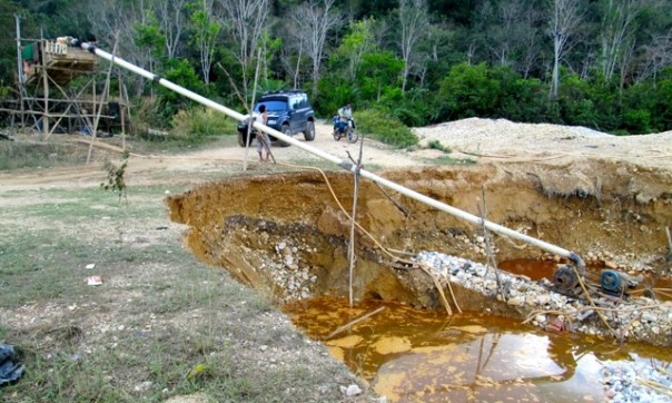 Ilustrasi, tambang emas ilegal di Jambi.Foto: int 