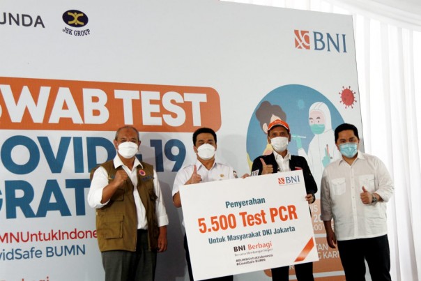 Menteri BUMN Erick Thohir Sambut Baik Swab Test Gratis Oleh BNI ke 30 Ribu Peserta (foto/ist)