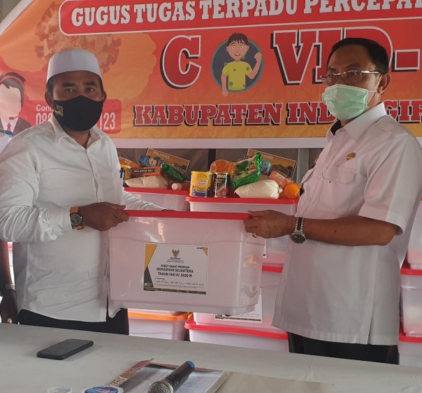 Gugus Tugas Covid-19 Inhil Terima Bantuan 2.500 Paket Sembako (foto/ist)