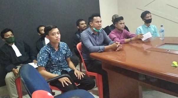 Majelis Hakim PN Bengkalis Vonis Empat Pelaku Aksi Unras Saat PSBB Satu Bulan Kurungan Penjara (foto/Hari)