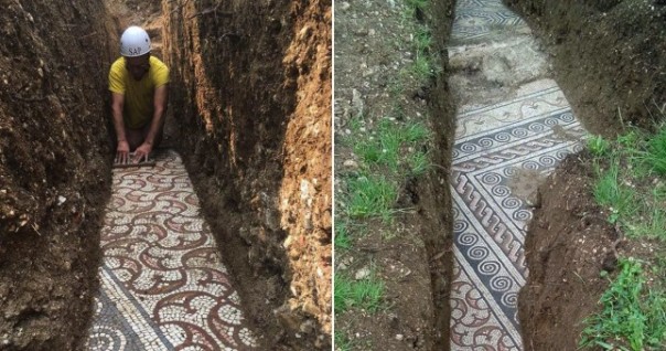 Ajaib, Mosaik Romawi yang Diawetkan Secara Sempurna Ditemukan di Bawah Kebun Anggur Italia, Begini Penampakannya...