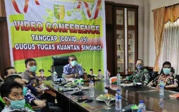 Gubernur Riau Apresiasi Kinerja Gugus Tugas Kuansing Dilaksanakan Dengan Baik (foto/Zar)