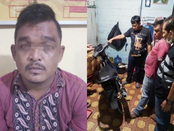 Polsek Pasir Penyu Tangkap Pelaku Pencurian Motor di Parkiran Musala Al-Barru Pasar Sri Gading (foto/int)