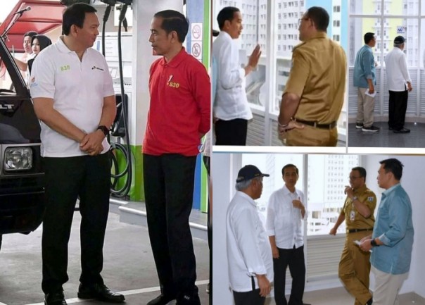 Viral Beda Gestur Ahok Juga Anies Baswedan Saat Bersama Presiden Jokowi, Netizen Langsung Bilang Ini (foto/int)