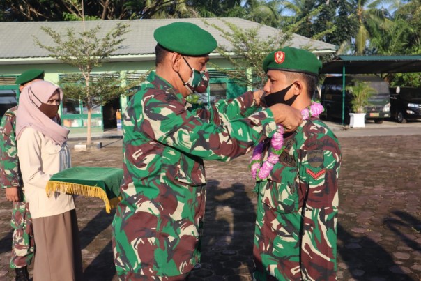 Kodim 0314 Inhil Lepas Seorang Prajurit Terbaik Tugas ke Papua (foto/Rgo)