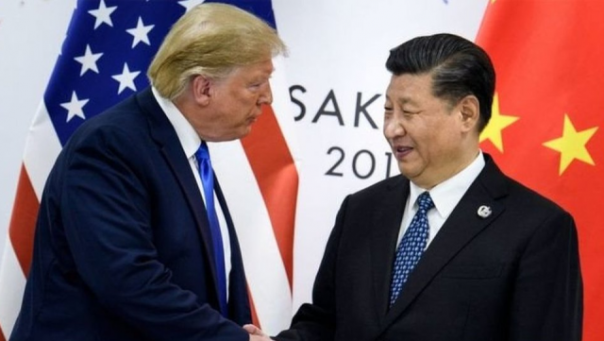 Presiden AS Donald Trump dan Presiden China Xi Jinping.