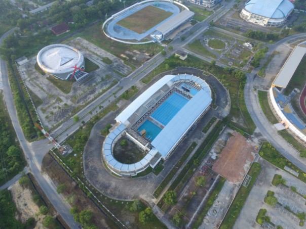Kawasan Rumbai Sport Center Pekanbaru. (Foto: Dronepekanbaru.com)