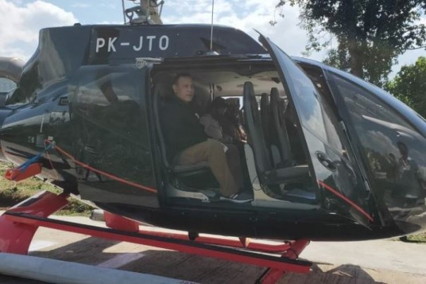 Ketua KPK Firli Bahuri yang terpantau naik helikopter, yang dikabarkan untuk kegiatan keluarga. Foto: int 