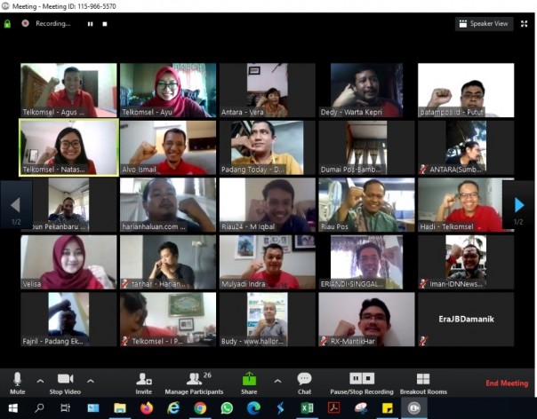 Media Meet Up Virtual Telkomsel Sumbangteng. (Foto: Istimewa)