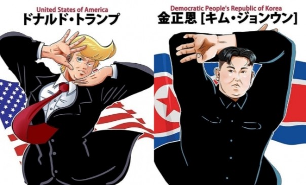 Ilustrator Indonesia Gambar Presiden Donald Trump dan Kim Jong-un Jadi Imut (foto/int)
