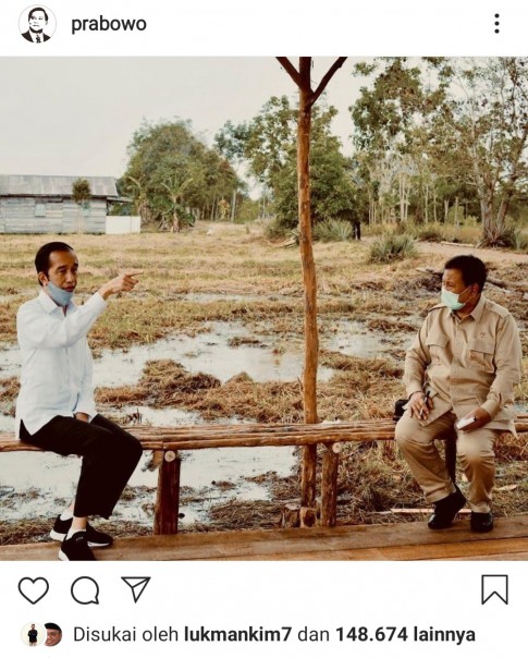 Foto kebersamaan Jokowi dan Prabowo