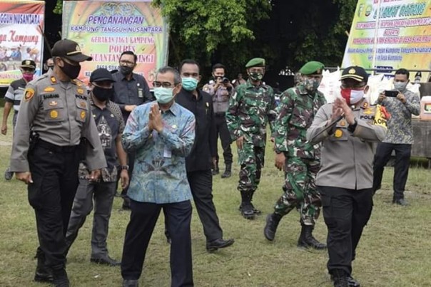 Bupati Kuansing Bersama Kapolres Launching Gerakan Desa Tangguh Jaga Kampung Nusantara (foto/zar)