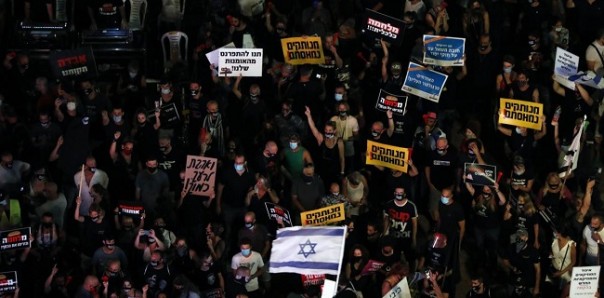 Protes yang dilakukan oleh ribuan warga Israel di alun-alun Tel Aviv/net
