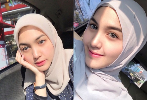 Selfie Hijaber Cantik Ini Bikin Netizen Terpesona (foto/int)