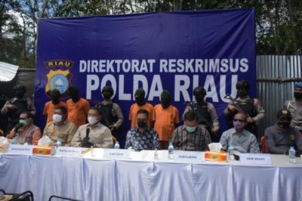 Ekspos Polda Riau soal illegal tapping di Dumai