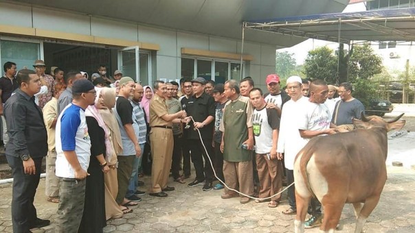 Suasana hari raya qurban tahun lalu di PWI Riau yang dihadiri Gubernur  Riau