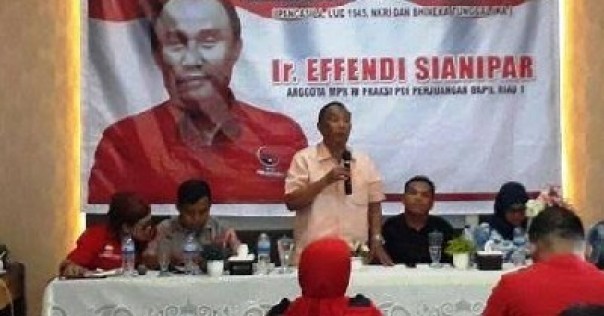 Anggota DPR RI, Fraksi PDI Perjuangan Dapil Riau I, Ir. Effendi Sianipar menggelar program Sosialisasi Undang-undang Nomor 18 Tahun 2012 tentang Pangan