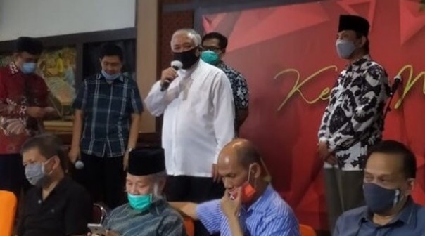 Din Syamsuddin saat mendeklarasikan Koalisi Aksi Menyelamatkan Indonesia (KAMI)