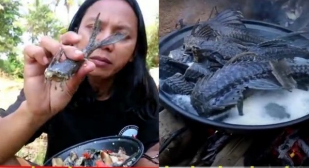 Youtuber Petualang Ini Masak Ikan Sapu-sapu di Alam, Netizen Langsung Sebut Begini (foto/int)
