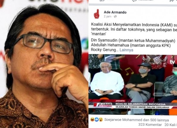Tanggapi Koalisi Aksi Menyelamatkan Indonesia, Ade Armando: Tokohnya Sebagian Besar Mantan (foto/int)