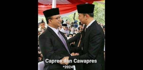 Poster Anies dan AHY yang viral di Medsos