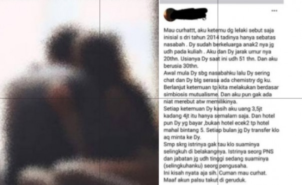 Viral Curhatan Perempuan Senang Jadi Selingkuhan Nasabah, Netizen: Tinggal Nunggu Karma (foto/int)
