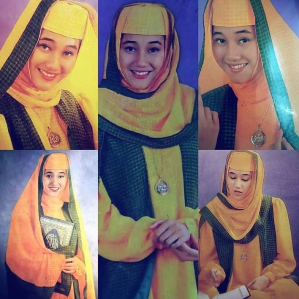 Nike Ardilla Pakai Hijab Hits Jadul, Netizen: Inget Sampul Buku SD (foto/int)