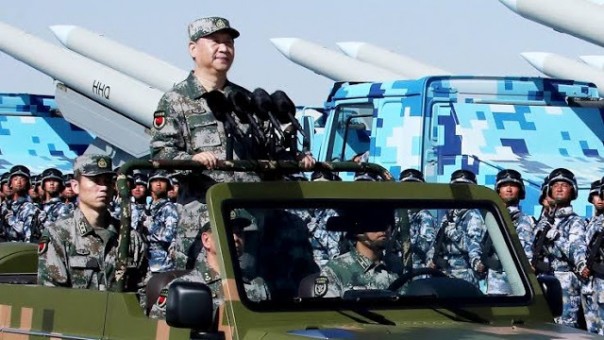 Presiden China Xi Jinping bersama kekuatan militer China. Foto: int 