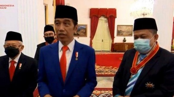 Presiden Jokowi dan Wakil Presiden Ma'ruf Amin serta Fahri Hamzah dan Fadli Zon. Foto: int 