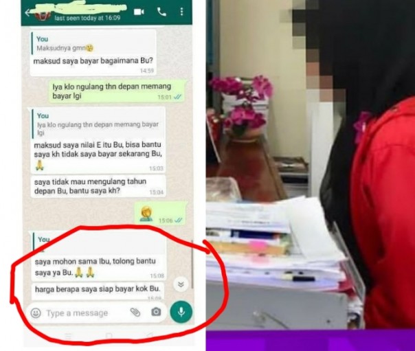 Viral Chat Mahasiswi Mau Bayar Berapa Saha Agar Dosen Mengubah Nilai, Netizen Langsung Bilang Ini (foto/int)