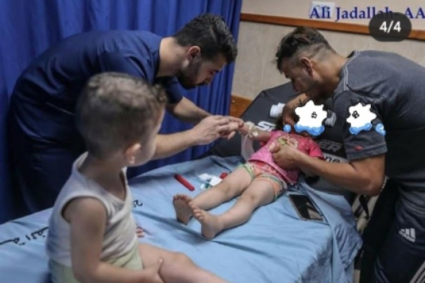 Anak-anak Gaza Palestina Terluka Akibat Serangan Rudal Israel (foto/int)