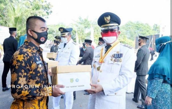 Bupati HM Wardan Resmikan Pencanangan Gebrak Masker TP-PKK Kabupaten Inhil (foto/ist)