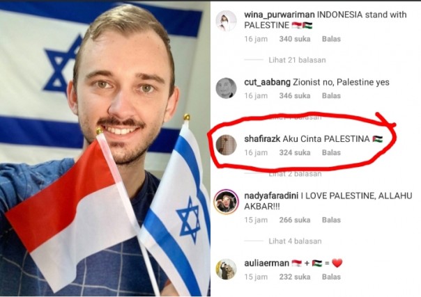 Influencer Israel Ucapkan Selamat Hari Kemerdekaan Indonesia, Netizen: Kami Selalu Dengan Palestina (foto/int)