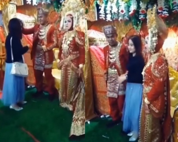 Viral Video Mantan Cantik Datang ke Pernikahan, Sikap Mempelai Wanita Buat Netizen Salut (foto/int)