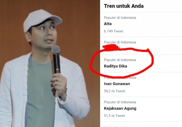 Raditya Dika Trending Twitter, Netizen Bagi-bagi Kutipan Soal Cinta (foto/int)