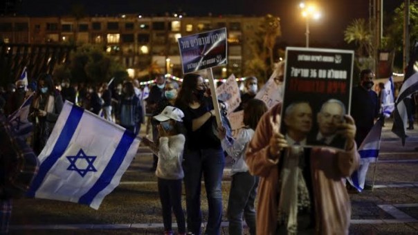 Demo anti perdana menteri Israel