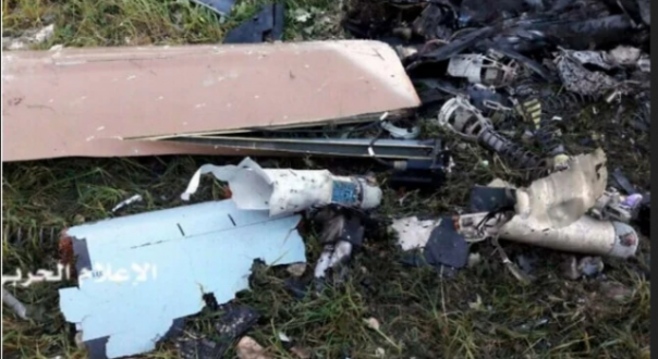 Drone milik militer Israel yang dihantam jatuh pasukan HIzbullah. Foto: int 