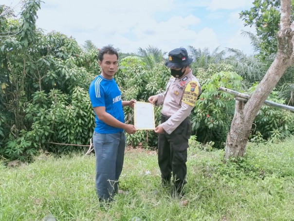 Personel Polsubsektor Pelalawan Optimalkan Kegiatan Pencegahan Karhutla di Desa Sungai Ara