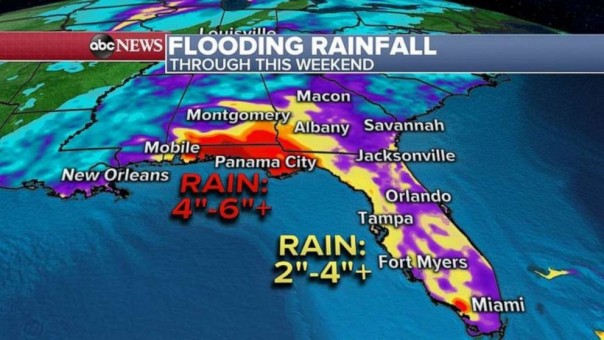 Gelombang Tropis Membawa Hujan Lebat ke Florida dan Alabama