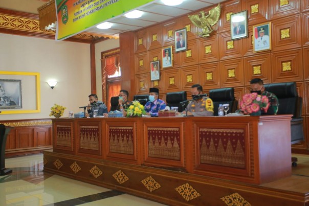 Bupati Siak Alfedri Pimpin Rapat Koordinasi Penegakan Hukum Protokol Kesehatan di Kabupaten Siak Tahun 2020 (foto/ist)
