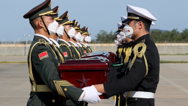 Korea Selatan Mengembalikan Sisa-sisa Kerangka 117 Tentara Cina yang Tewas Dalam Perang Korea 