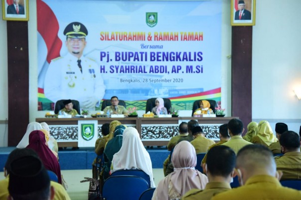 Tingkatkan Sinergitas dengan ASN, Forkopimda dan DPRD, Pj Bupati Bengkalis Syahrial Abdi Gelar Ramah Tamah (foto/ist)
