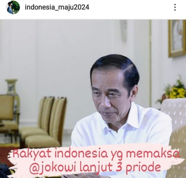 Viral Ajakan Jokowi 3 Periode, Netizen: Regenerasi Penting, Jangan Kotori Dengan Nafsu Kekuasaan (foto/int)