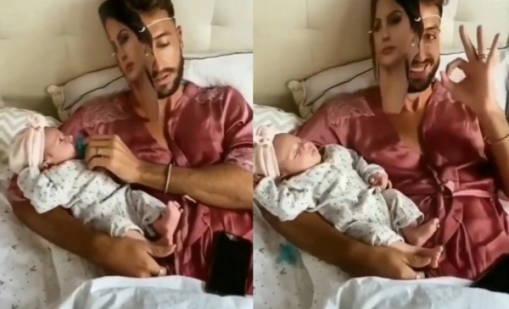 Sulit Menidurkan Anak, Pria Ini Pasang Foto Istri di Wajahnya, Netizen: Boleh Coba (foto/int)