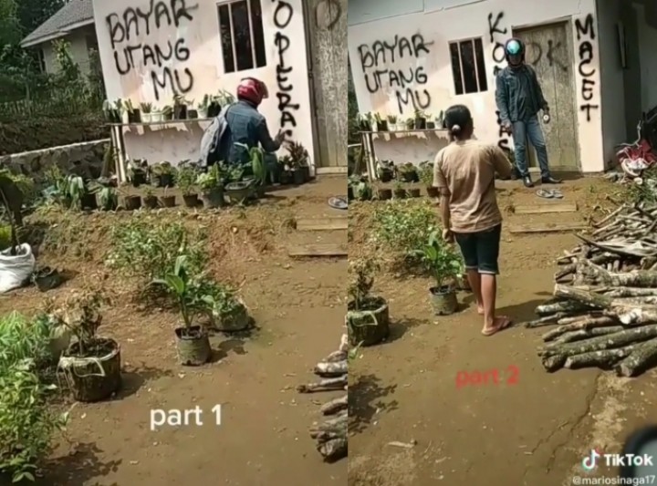 Viral Tembok Rumahnya Dicoret-coret Karena Enggak Bayar Utang (foto/int)